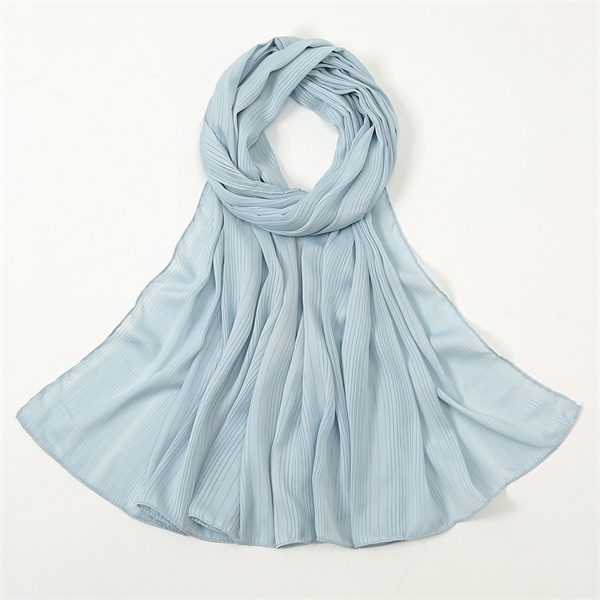 New pure color simple striped Satin Chiffon headdress for women