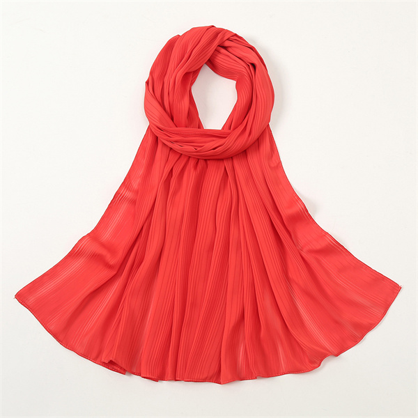 New pure color simple striped Satin Chiffon headdress for women