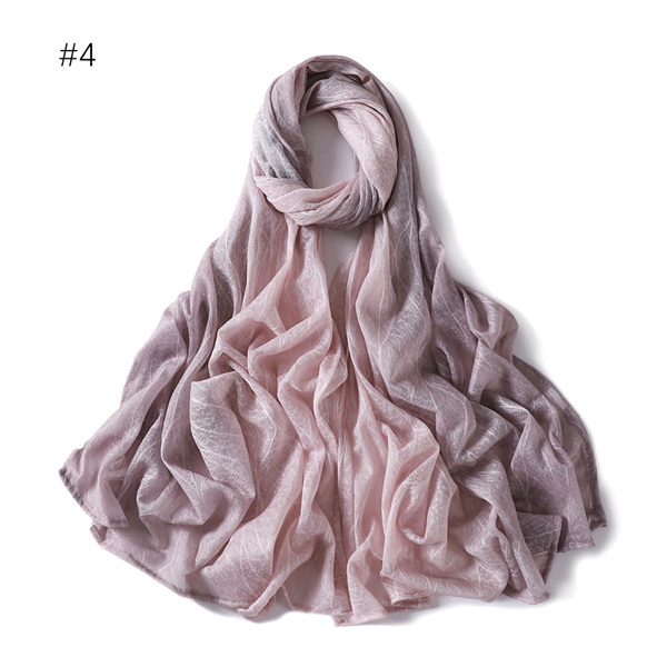 Summer new gradient micro elastic polyester womens scarf scarf shawl wholesale