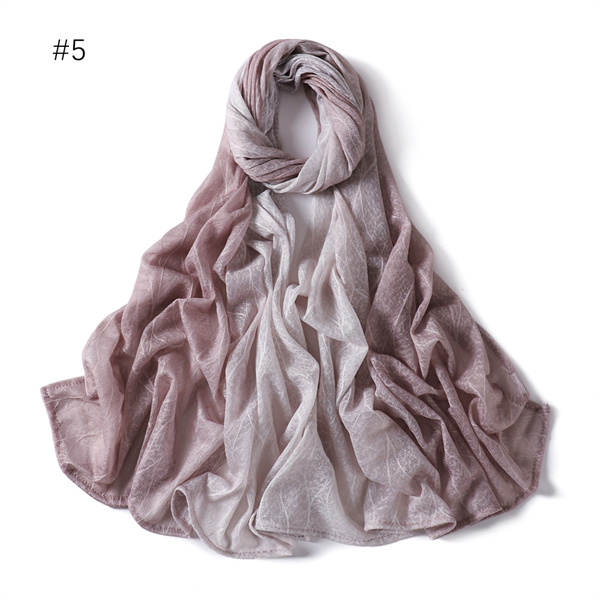 Summer new gradient micro elastic polyester womens scarf scarf shawl wholesale