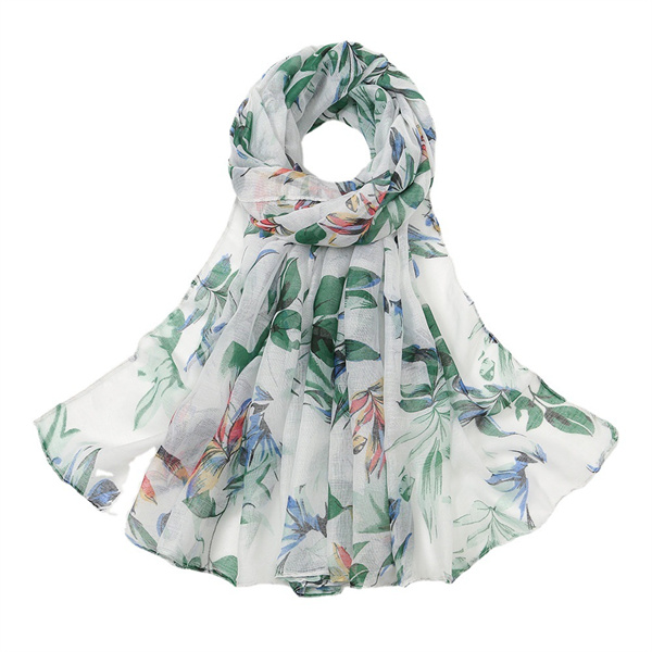 New printed shawl summer sunscreen thin long scarf headband wholesale