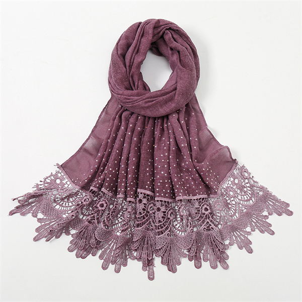 Monochrome swallow tail lace dot drill scarf headband wholesale