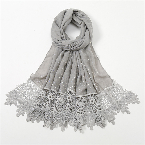 Monochrome swallow tail lace dot drill scarf headband wholesale