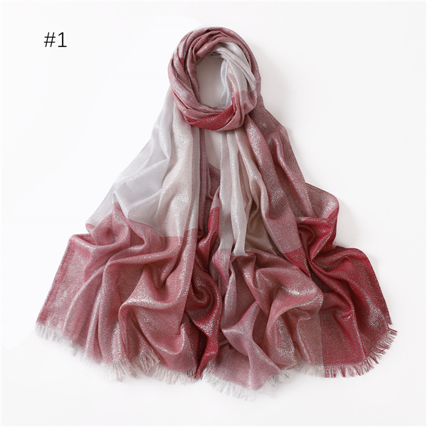 Wholesale of new summer yarn dyed cotton silver Plaid shawls and scarves