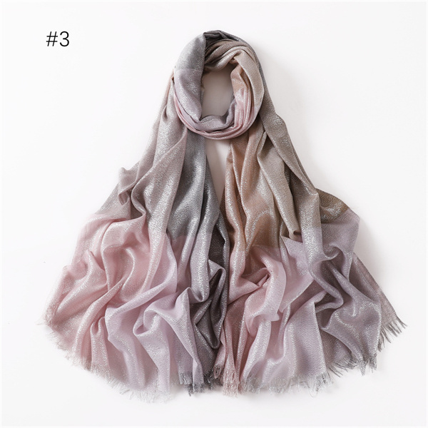 Wholesale of new summer yarn dyed cotton silver Plaid shawls and scarves