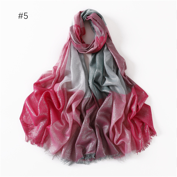 Wholesale of new summer yarn dyed cotton silver Plaid shawls and scarves