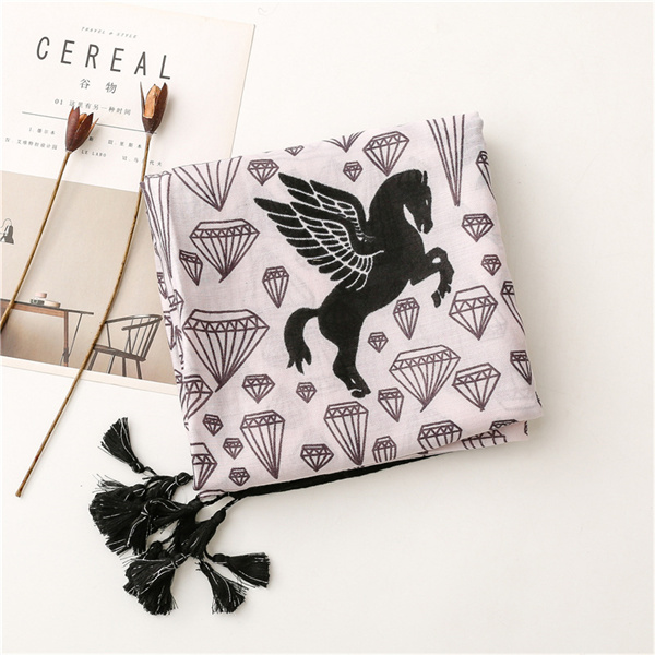 Versatile soft cotton linen scarf tassel shawl travel sunscreen beach towel