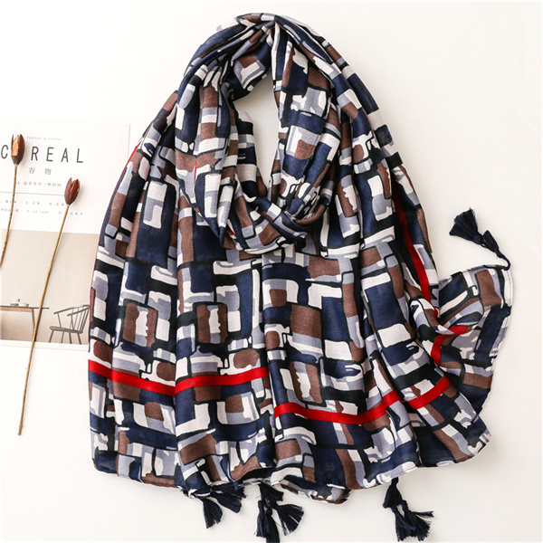 Cotton linen scarf long tassel silk scarf tourism sunscreen beach towel
