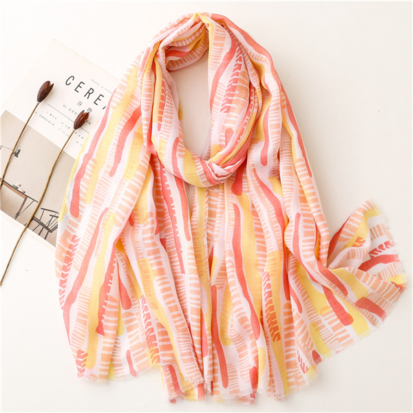 Summer sunscreen shawl shawl mint green woolen edge printed scarf decorative long style