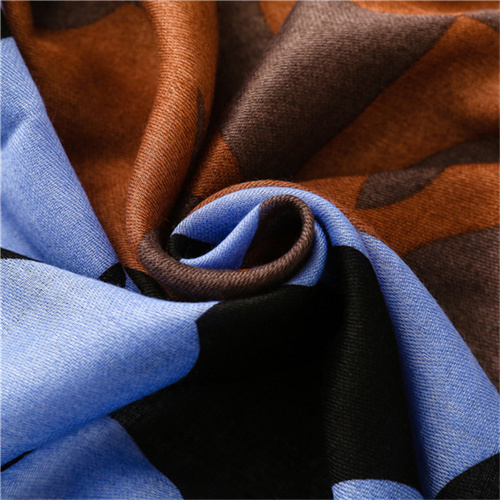 New scarf Satin soft scarf dark contrast irregular pattern shawl