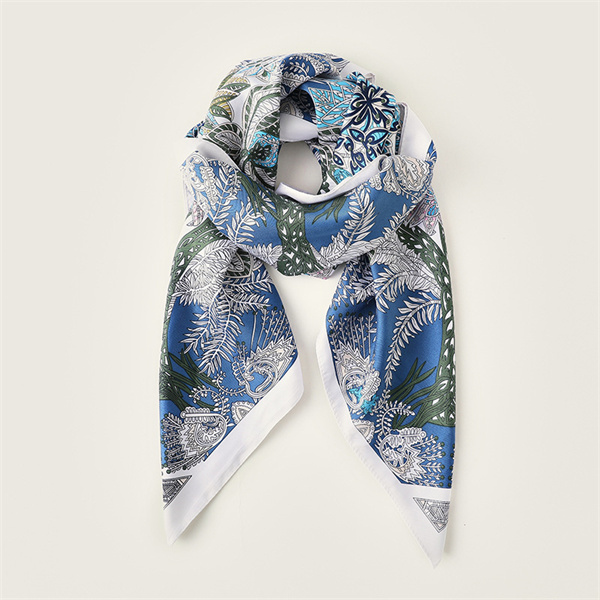 Summer new style printing large square scarf silk scarf wholesale simulation silk scarf 90 square scarf female