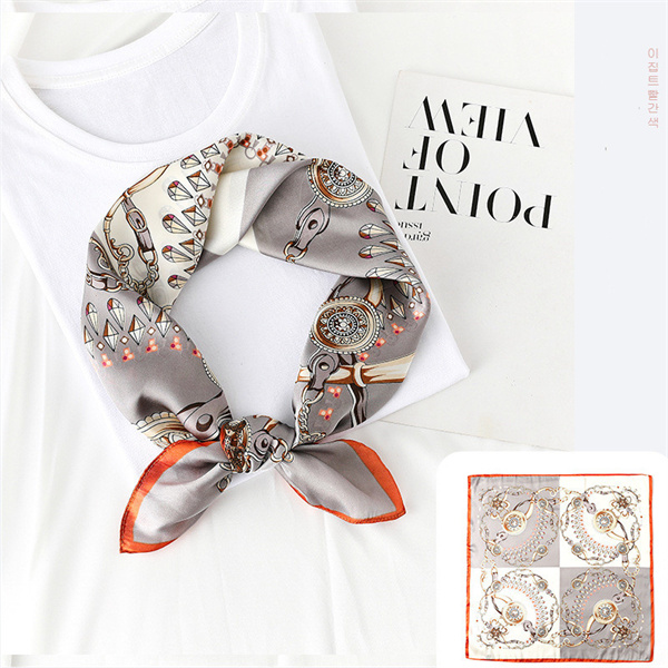 Fashion small square scarf silk scarf Wholesale Fashion Scarf bag hair band