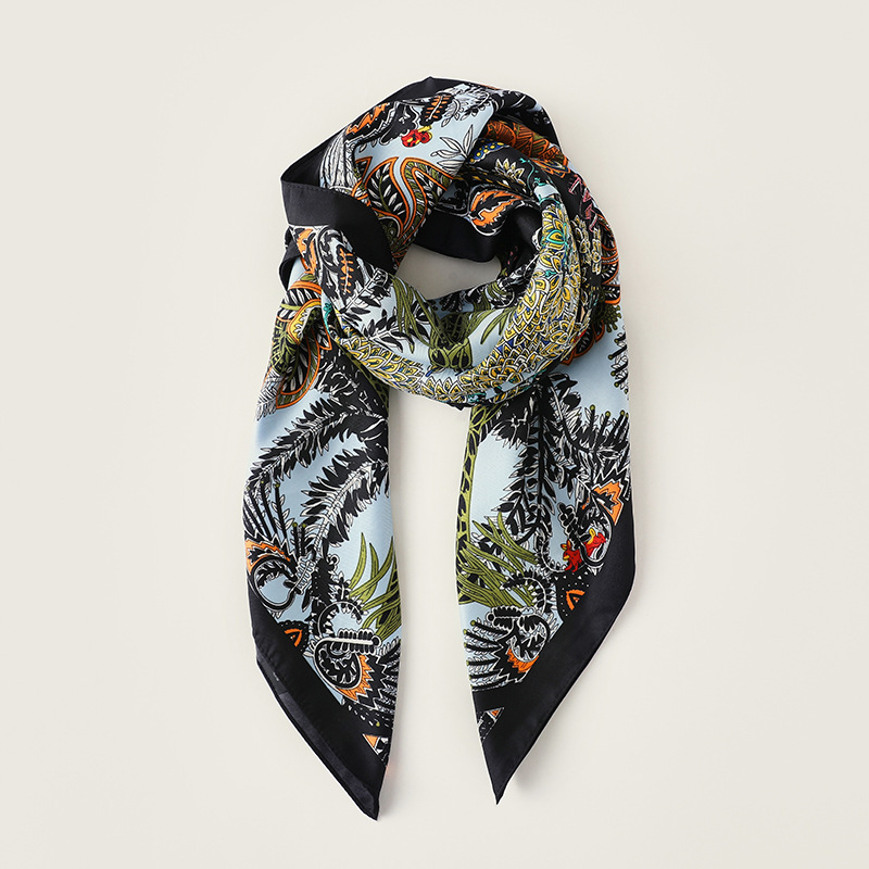 Summer new style printing large square scarf silk scarf wholesale simulation silk scarf 90 square scarf female