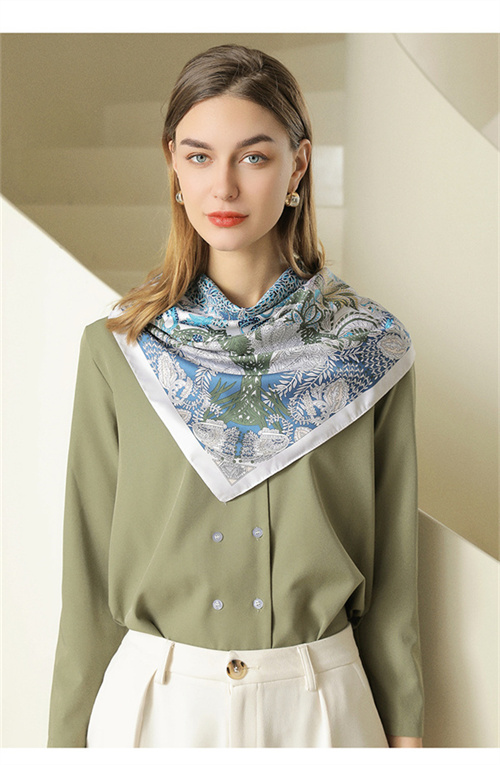 Summer new style printing large square scarf silk scarf wholesale simulation silk scarf 90 square scarf female