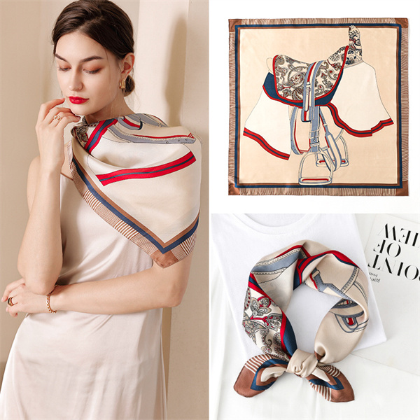 Summer new Plaid saddle double-sided printing 70 small scarves and square towels wholesale