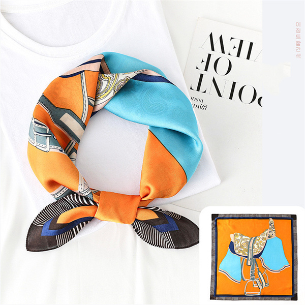 Summer new Plaid saddle double-sided printing 70 small scarves and square towels wholesale