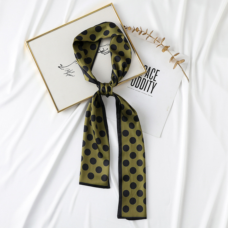 New wave dot printed long silk scarves Wholesale