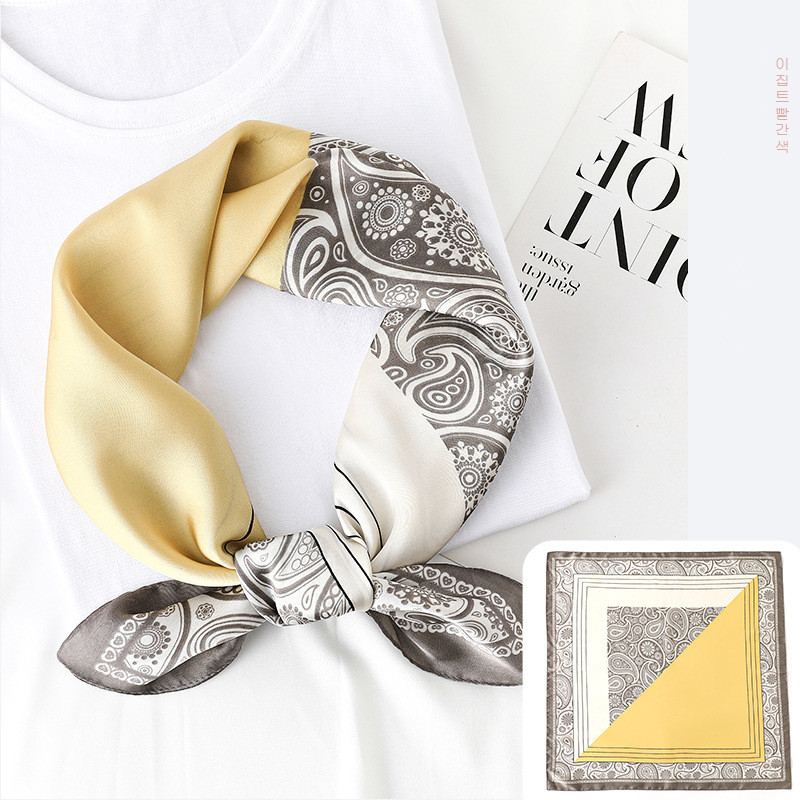 New cashew diagonal printing 70 square scarf flower scarf wholesale
