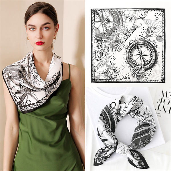 Roulette printing 70 square scarves simulation silk scarves wholesale