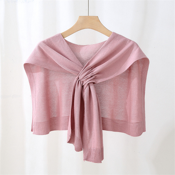 Air conditioning room knitted shawl scarf solid color sunscreen shawl wholesale