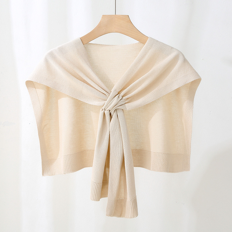 Air conditioning room knitted shawl scarf solid color sunscreen shawl wholesale