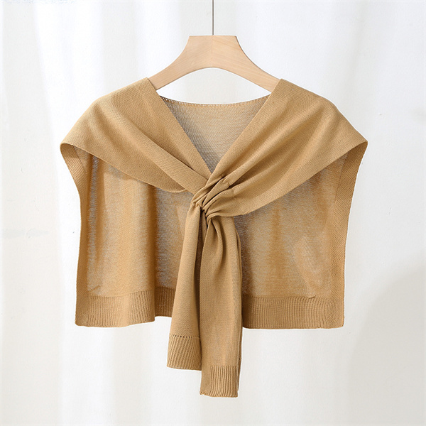 Air conditioning room knitted shawl scarf solid color sunscreen shawl wholesale