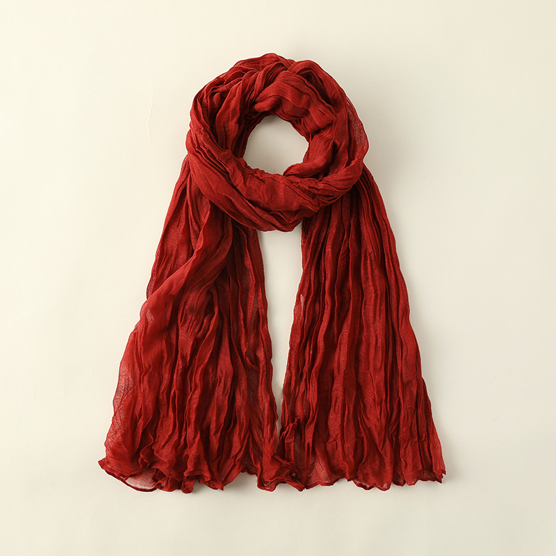 Pure cotton and linen scarves wholesale scarves Baotou beach sunscreen