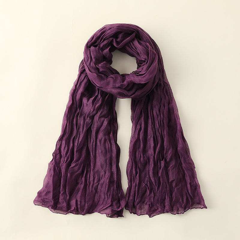 Pure cotton and linen scarves wholesale scarves Baotou beach sunscreen