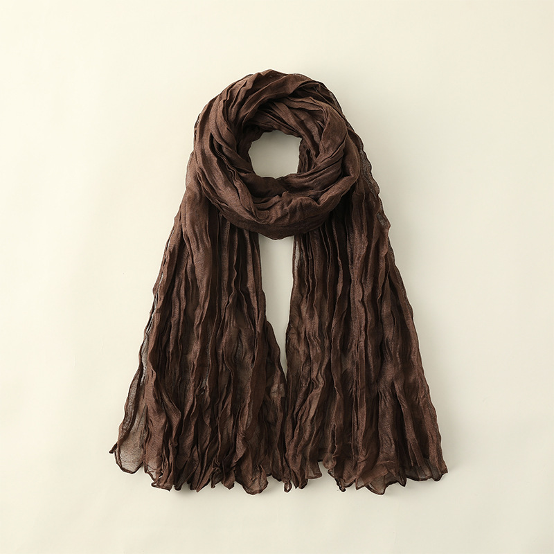 Pure cotton and linen scarves wholesale scarves Baotou beach sunscreen