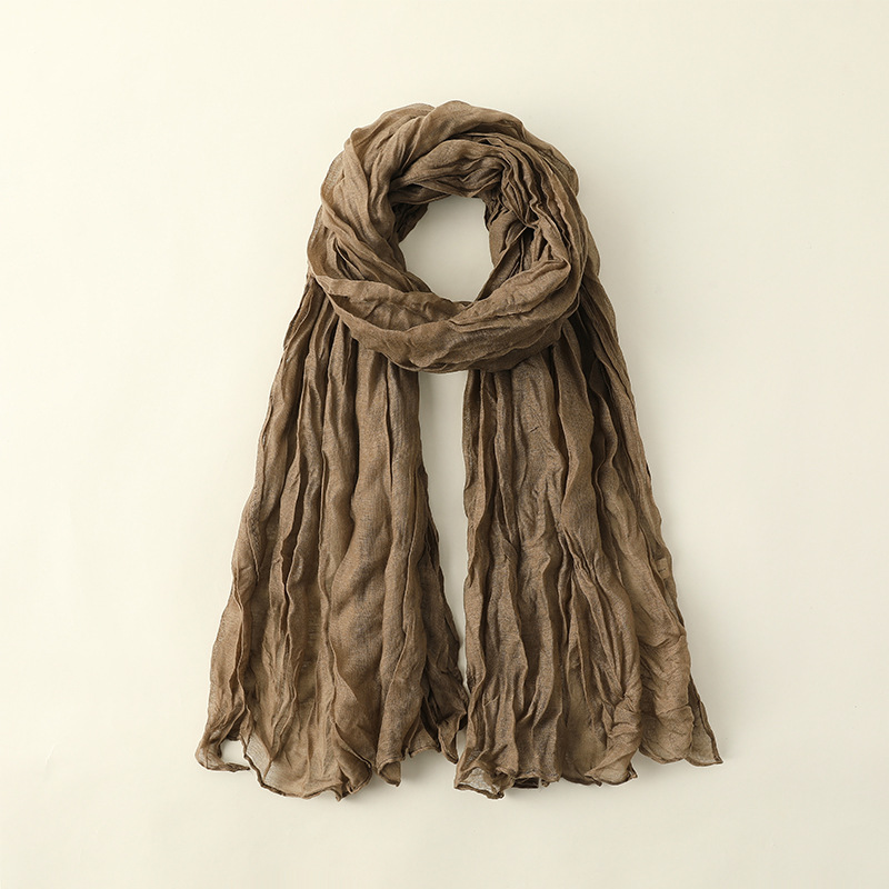 Pure cotton and linen scarves wholesale scarves Baotou beach sunscreen
