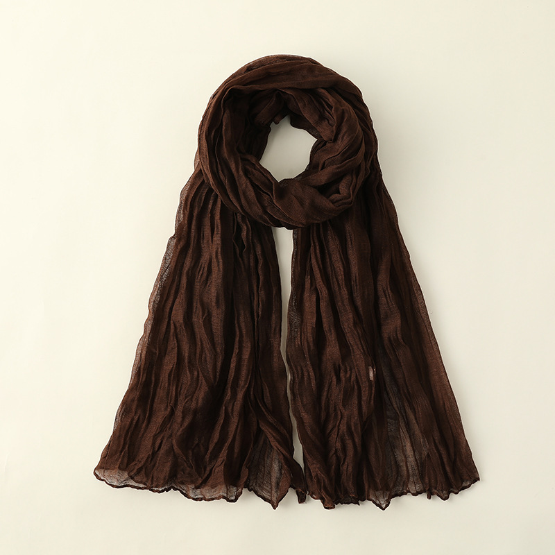 Pure cotton and linen scarves wholesale scarves Baotou beach sunscreen