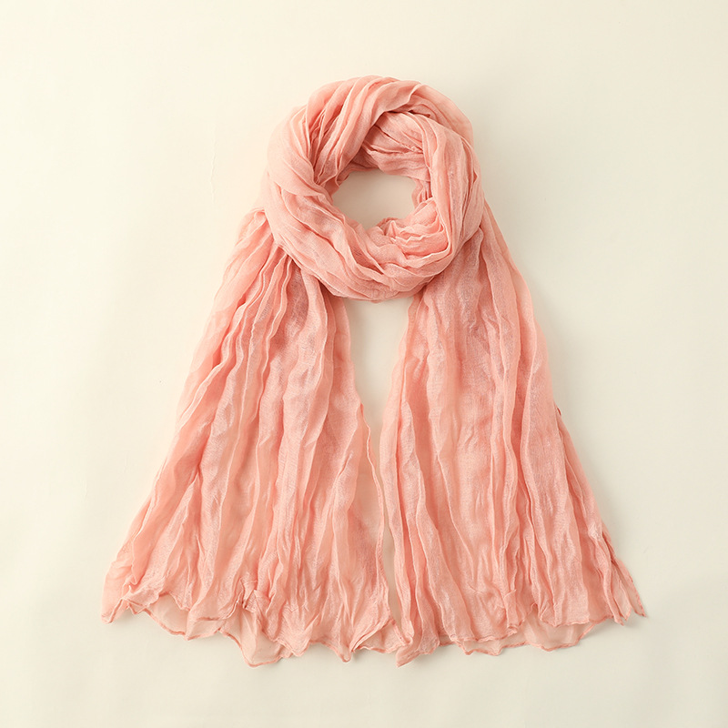 Pure cotton and linen scarves wholesale scarves Baotou beach sunscreen