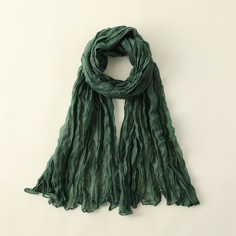Pure cotton and linen scarves wholesale scarves Baotou beach sunscreen