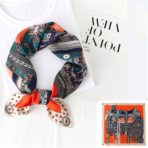 Dot print silk scarf female imitation silk 70 square scarf bag silk scarf female