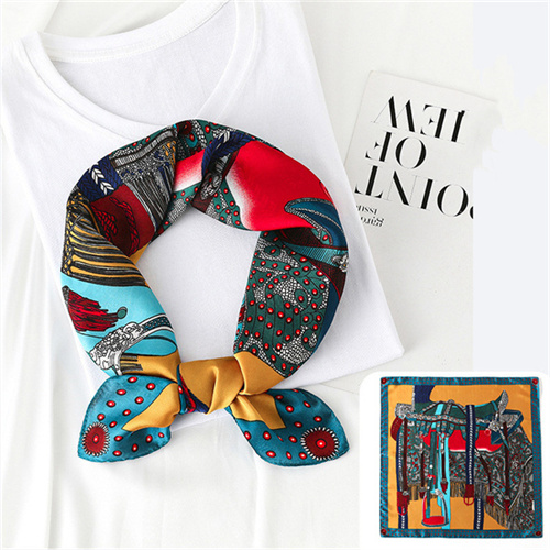 Dot print silk scarf female imitation silk 70 square scarf bag silk scarf female
