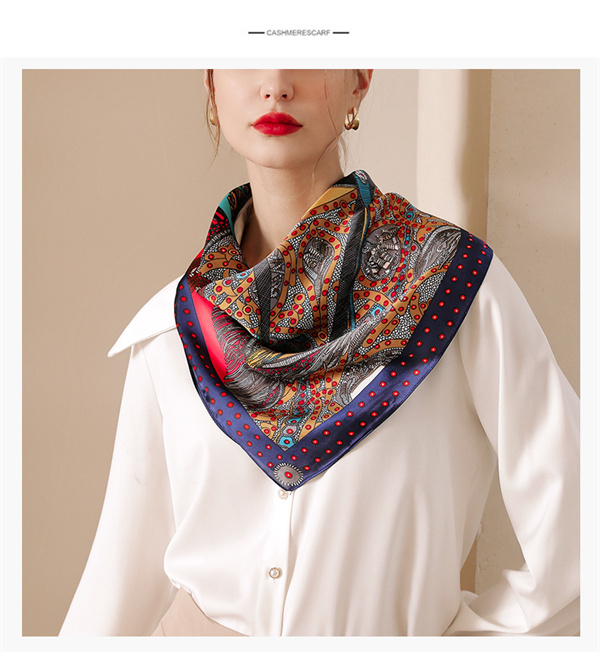 Dot print silk scarf female imitation silk 70 square scarf bag silk scarf female