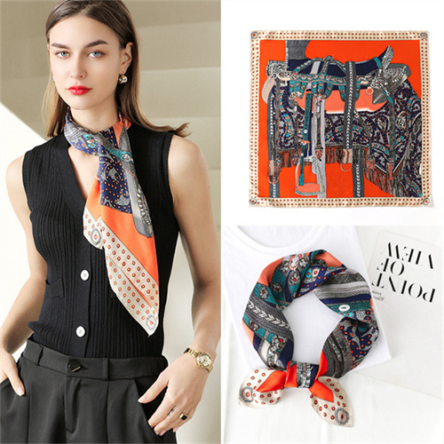 Dot print silk scarf female imitation silk 70 square scarf bag silk scarf female