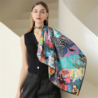 New silk scarves simulation silk scarves flower printing bags silk scarves necklaces wholesale