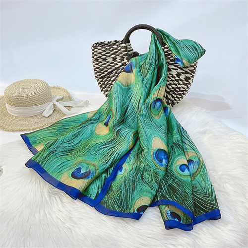 Imitation silk scarf color lattice fashion decoration sunscreen shawl womens medium length silk scarf