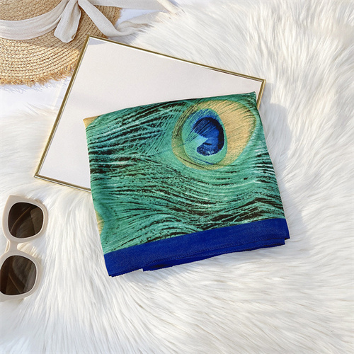 Imitation silk scarf color lattice fashion decoration sunscreen shawl womens medium length silk scarf
