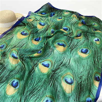 Imitation silk scarf color lattice fashion decoration sunscreen shawl womens medium length silk scarf
