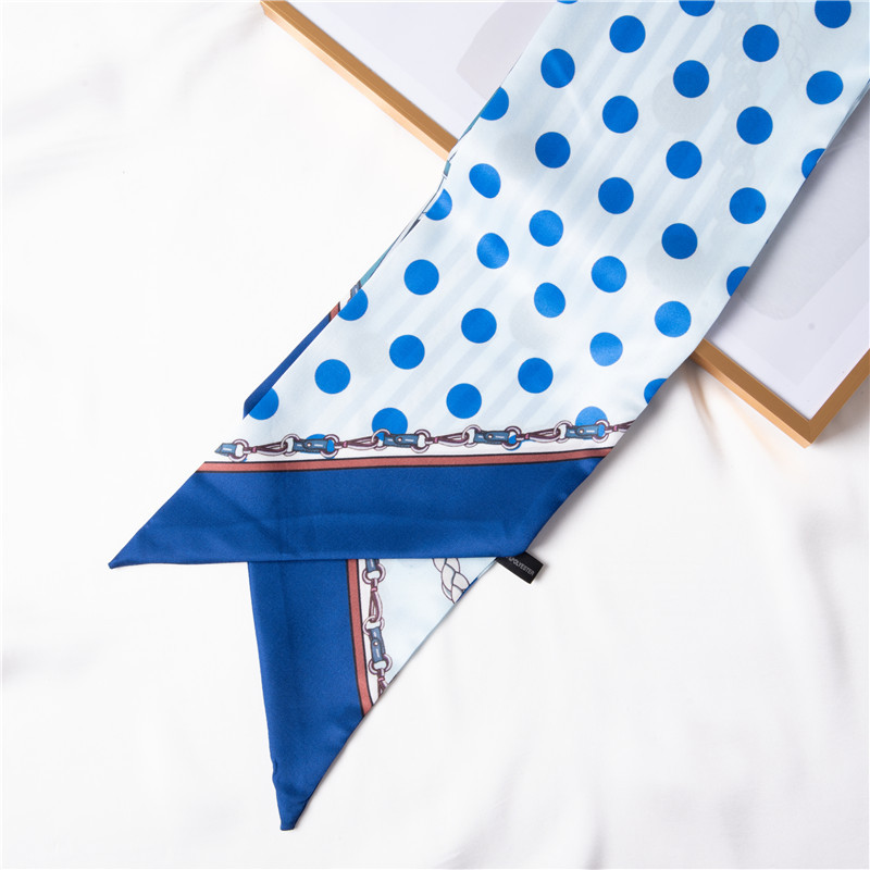 Fashion silk scarf circle printing simulation silk long silk scarf ribbon scarf wholesale