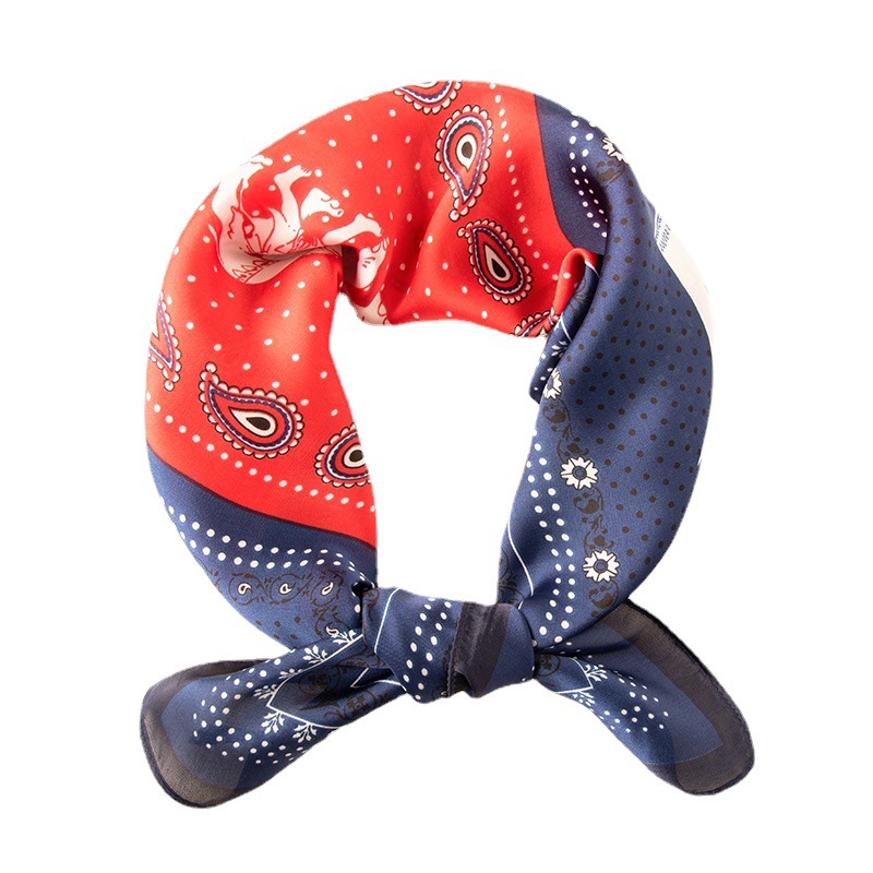 New imitation silk printing scarf Japan and South Korea sweet 70 small square scarf wholesale