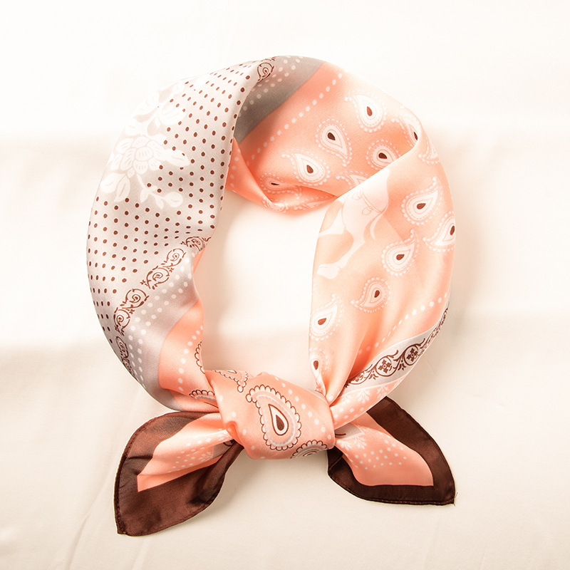 New imitation silk printing scarf Japan and South Korea sweet 70 small square scarf wholesale