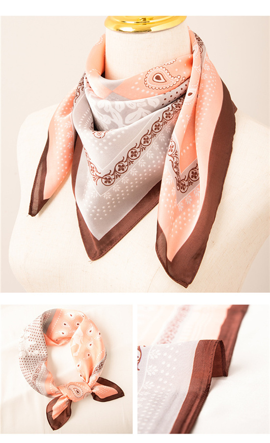 New imitation silk printing scarf Japan and South Korea sweet 70 small square scarf wholesale