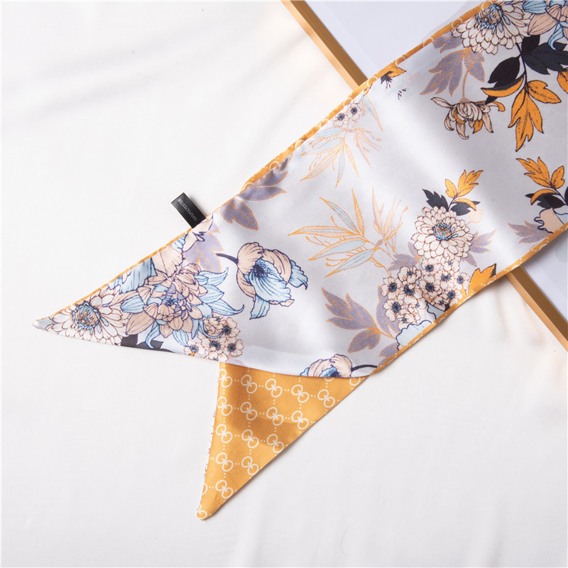 Summer new printed long silk scarf sweet floral scarf wholesale