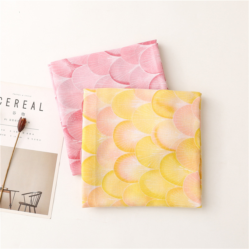 Silk scarf womens original single fashion versatile scarf sunscreen sunshade cotton linen scarf