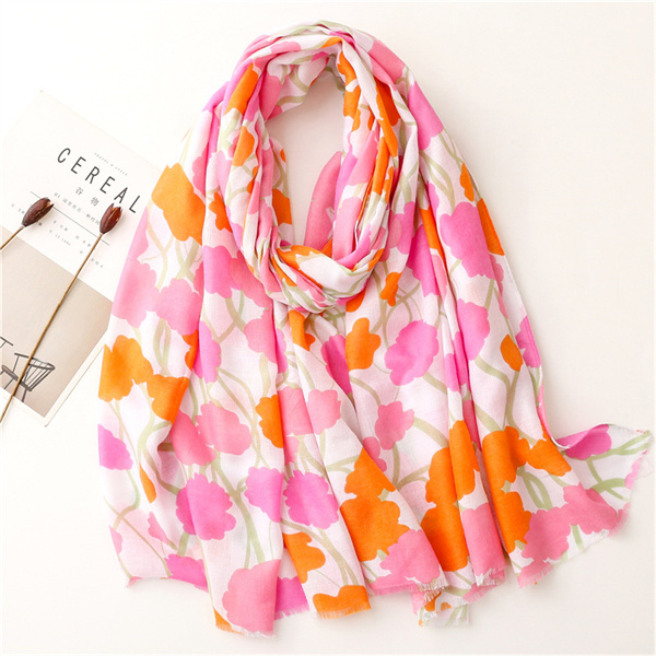 Halo dye contrast color shawl scarf sunscreen sunshade cotton linen scarf wholesale