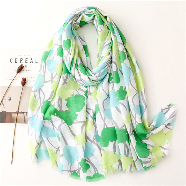 Halo dye contrast color shawl scarf sunscreen sunshade cotton linen scarf wholesale