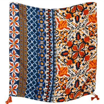 Patchwork printed cotton linen scarf seaside tourism sunscreen beach towel